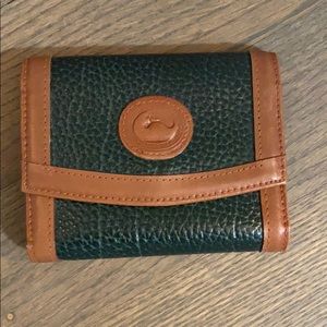Dooney and Burke try fold wallet green traditional